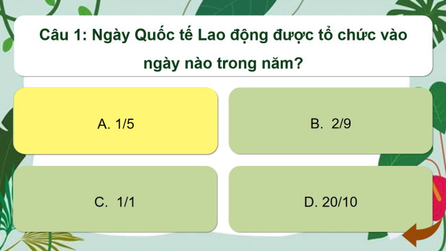 Game khởi động Đạo đức 4 Bài 1: Biết ơn người lao động