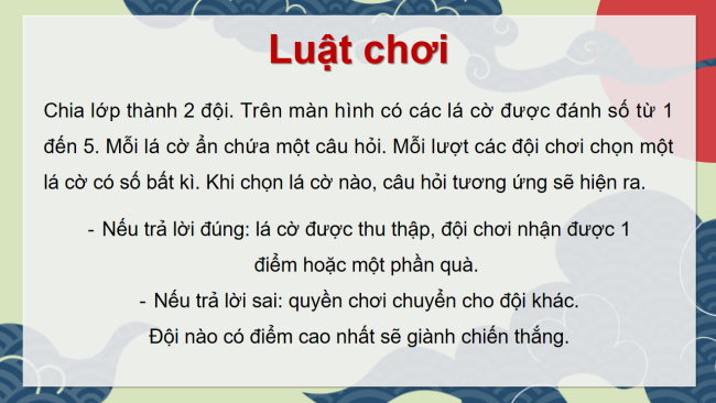 Game khởi động Đạo đức 4 Bài 1: Biết ơn người lao động