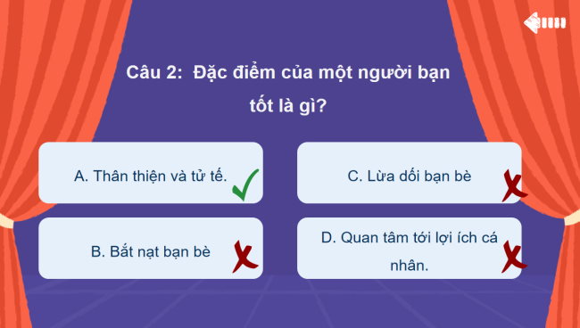 Game khởi động Đạo đức 4 Bài 7: Duy trì quan hệ bạn bè