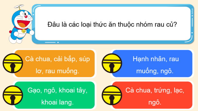 Game khởi động Khoa học 4 Bài 30: Vai trò của thực vật trong chuỗi thức ăn