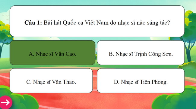 Game khởi động Đạo đức 3 Bài 1: Chào cờ và hát quốc ca