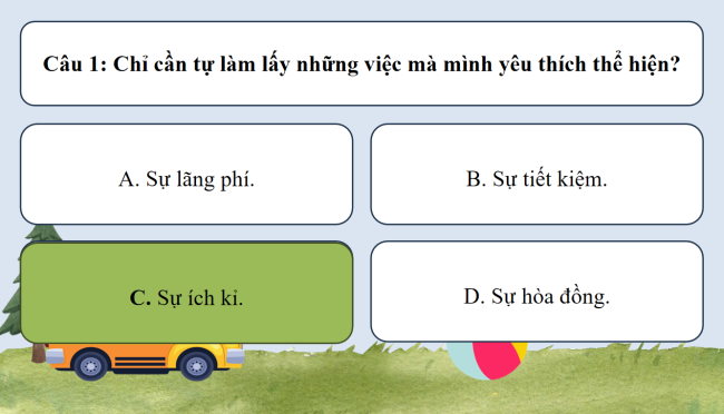Game khởi động Đạo đức 3 Bài 7: Khám phá bản thân