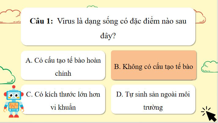 Game khởi động Sinh học 10 Bài 24