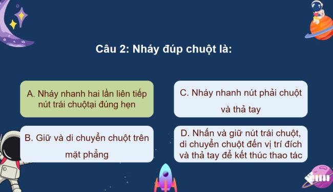 Game khởi động Tin học 3 Bài 13: Luyện tập sử dụng chuột