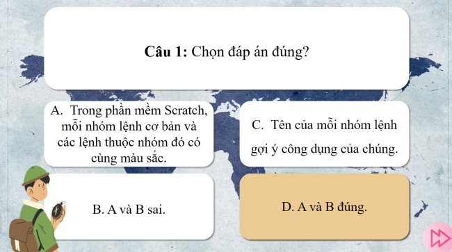 Game khởi động Tin học 4 Bài 14: Khám phá môi trường lập trình trực quan