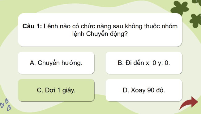 Game khởi động Tin học 4 Bài 16: Chương trình của em