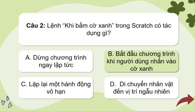 Game khởi động Tin học 4 Bài 16: Chương trình của em