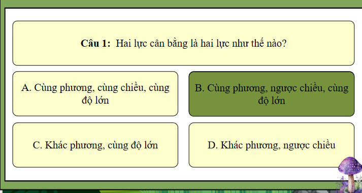 Game khởi động Vật lí 10 Bài 13