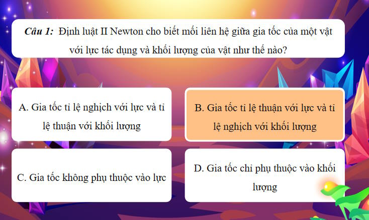 Game khởi động Vật lí 10 Bài 15