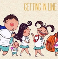 Giáo án mầm non: Rèn kỹ năng Xếp hàng