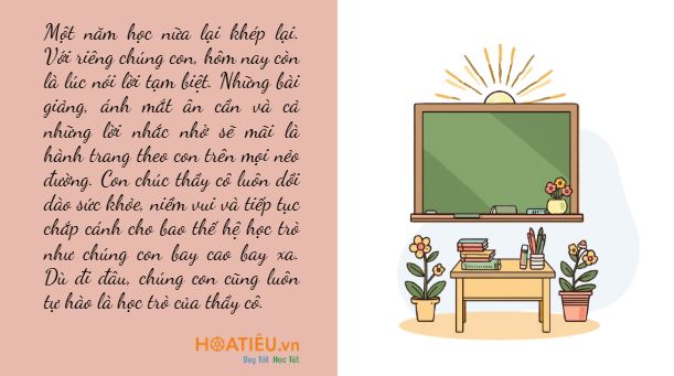 PPT Lời cảm ơn của học sinh dành cho giáo viên
