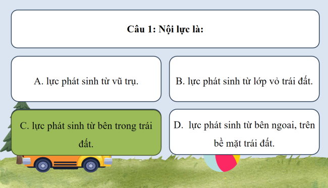Game khởi động Tự nhiên và xã hội 3 Bài 26: Xác định các phương trong không gian