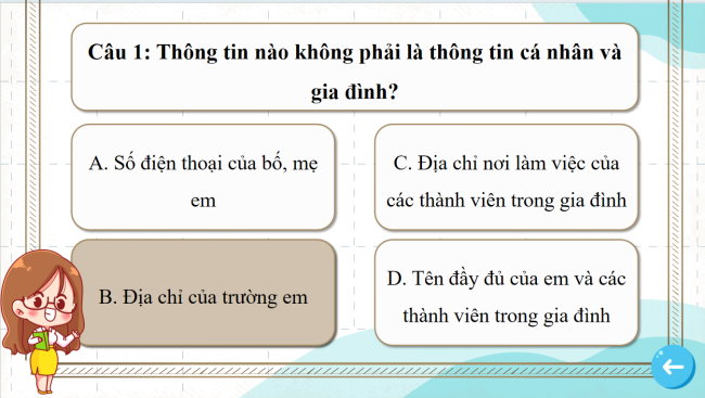 Game khởi động Tin học 3 Bài 10: Bảo vệ thông tin khi dùng máy tính