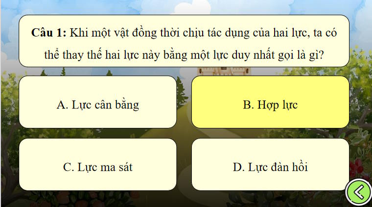 Game khởi động Vật lí 10 Bài 22