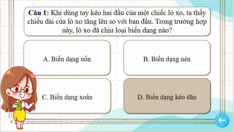 Game khởi động Vật lí 10 Bài 33