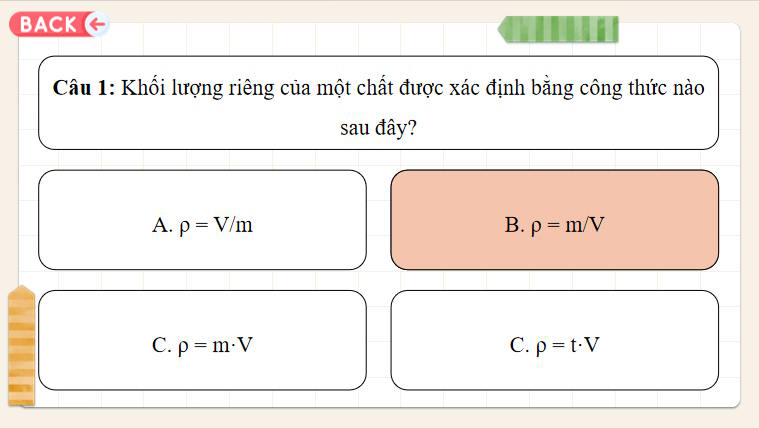 Game khởi động Vật lí 10 Bài 34