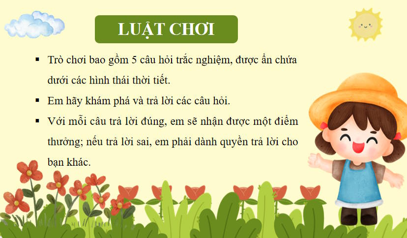 Trò chơi khởi động Vật lí 11 Bài 10