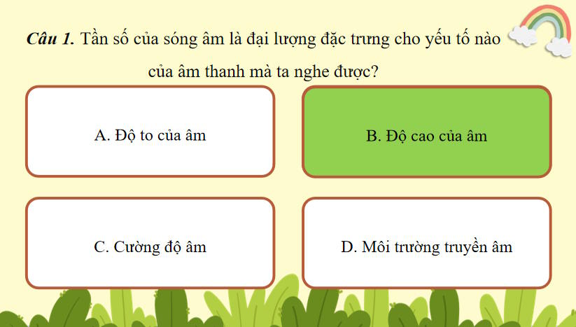 Trò chơi khởi động Vật lí 11 Bài 10