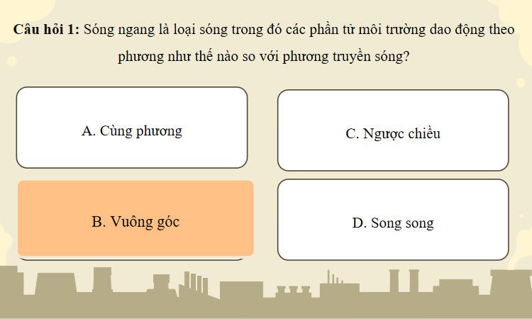 Trò chơi khởi động Vật lí 11 Bài 9
