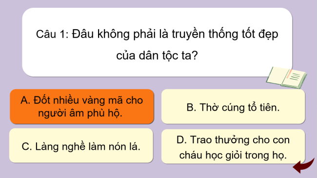 Game khởi động GDCD 6 Bài 1