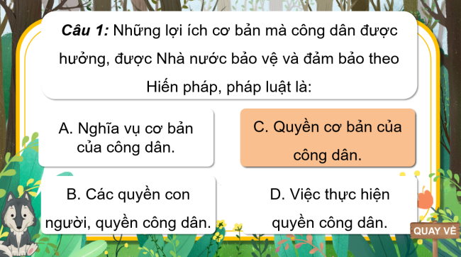 Game khởi động GDCD 6 Bài 10