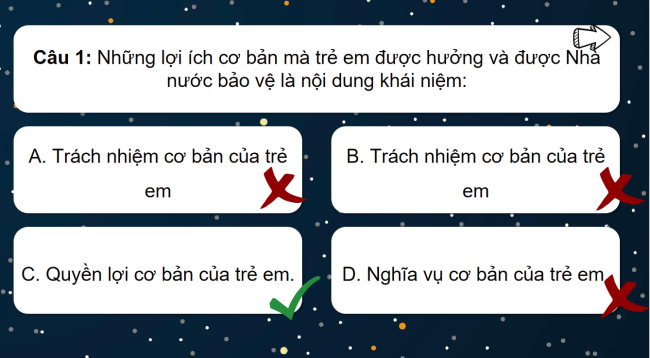 Game khởi động GDCD 6 Bài 11