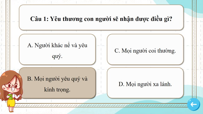 Game khởi động GDCD 6 Bài 2