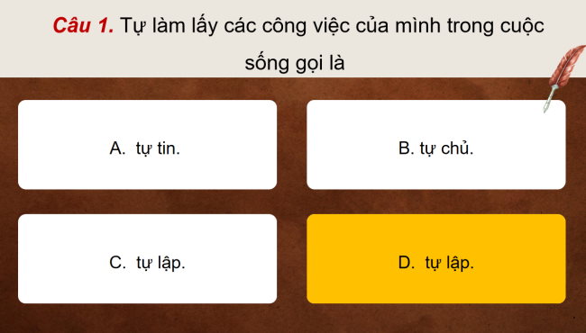 Game khởi động GDCD 6 Bài 5