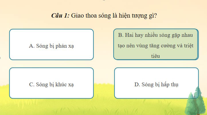 Game khởi động Vật lí 11 Bài 12