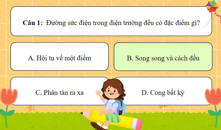 Game khởi động Vật lí 11 Bài 18