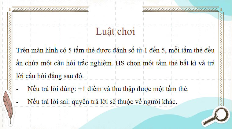 Game khởi động Vật lí 11 Bài 21