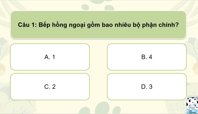 Game khởi động Công nghệ 6 Bài 13