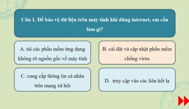Game khởi động Tin học 6 Bài 9