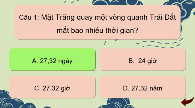 Game khởi động Khoa học tự nhiên 6 Bài 53