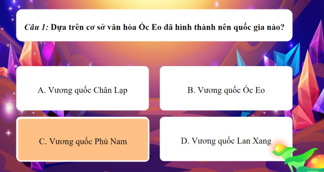 Game khởi động Lịch sử 6 Bài 20