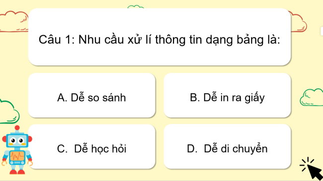 Game khởi động Tin học 6 Bài 12