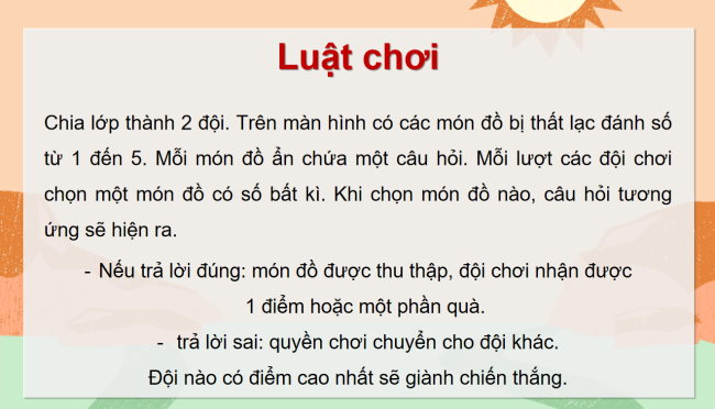 Game khởi động Tin học 4 Bài 1