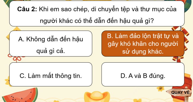 Game khởi động Tin học 4 Bài 5