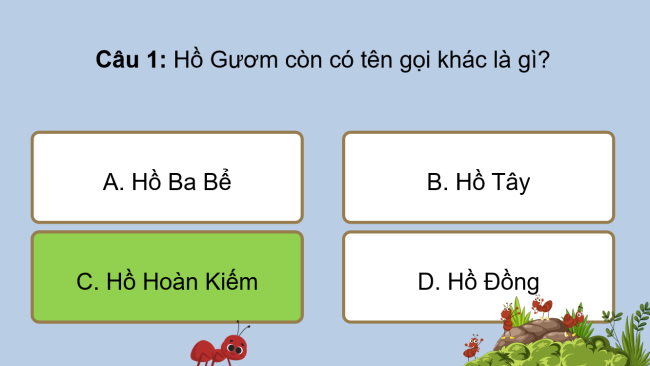 Game khởi động Tiếng Việt 2 Bài 29