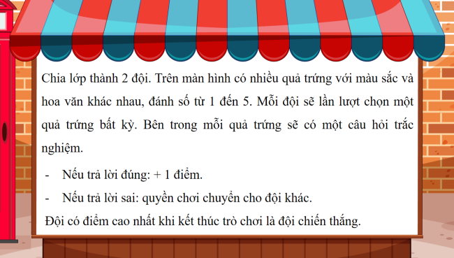 Game khởi động Toán 2 Bài 74