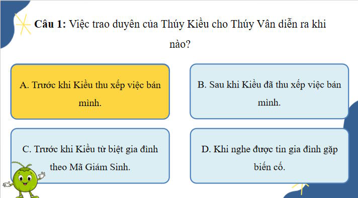 Game khởi động Ngữ văn 11 Bài 6 Trao duyên