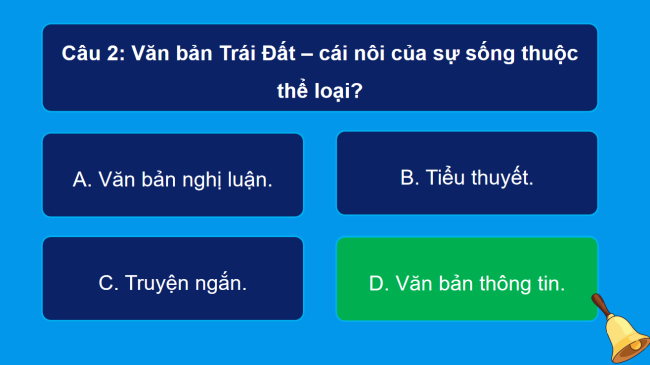 Game khởi động Ngữ văn 6 Bài 9: Trái Đất - cái nôi của sự sống