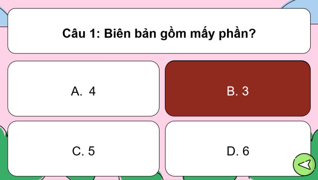 Game khởi động Ngữ văn 6 Bài 9: Viết biên bản một cuộc họp, cuộc thảo luận