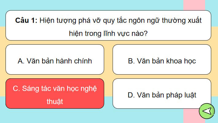 Game khởi động Ngữ văn 11 Bài 2: Thực hành tiếng Việt