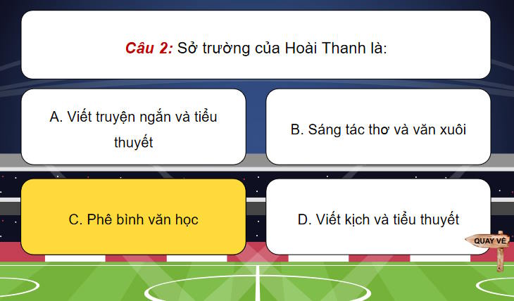 Game khởi động Ngữ văn 11 Bài 3: Một thời đại trong thi ca