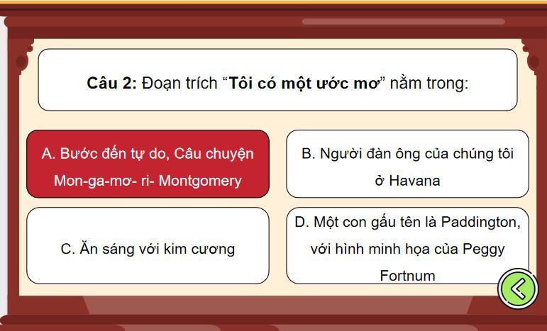 Game khởi động Ngữ văn 11 Bài 3: Tôi có một ước mơ