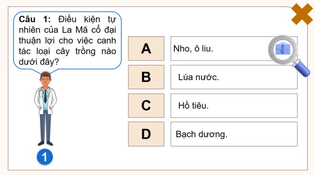Game khởi động Lịch sử 6 Bài 10
