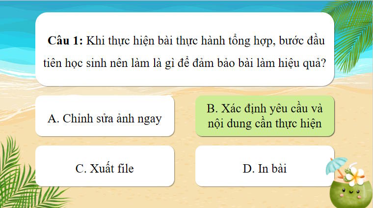 Trò chơi khởi động Tin học 8 Bài 11b