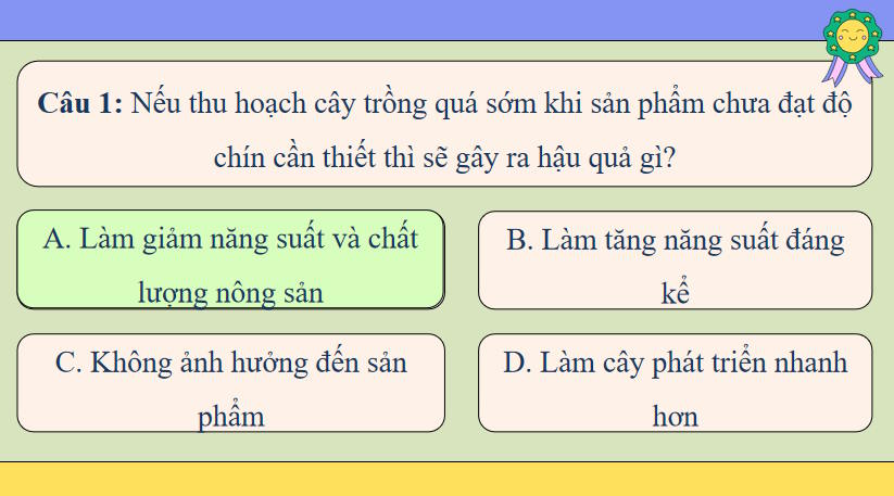 Trò chơi khởi động Công nghệ 7 Bài 4