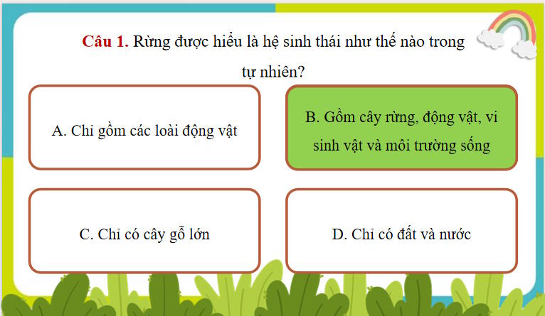 Trò chơi khởi động Công nghệ 7 Bài 7